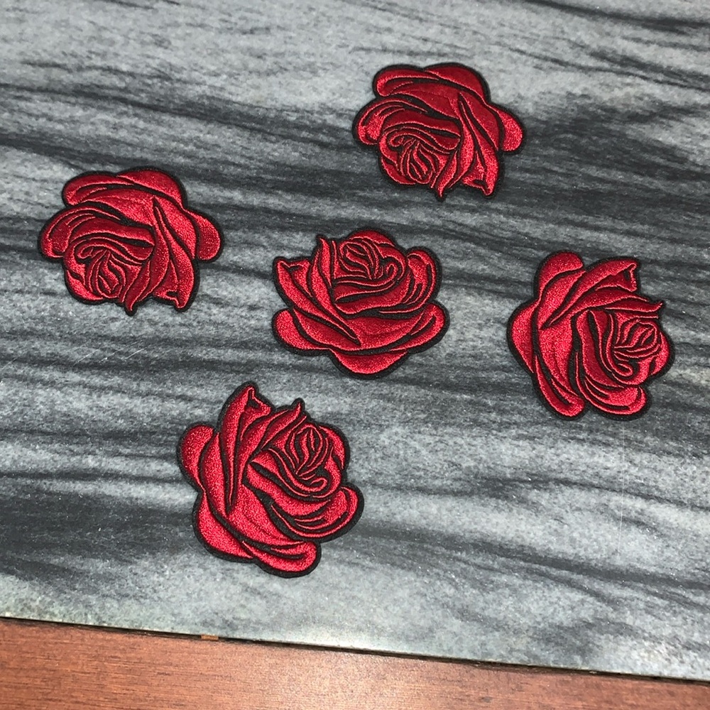 New! Set of 5 rose patches